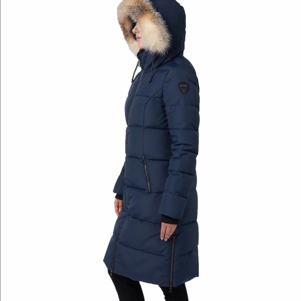 Women's Pajar Jayde Down Hooded Parka Puffer Navy XS… Gem